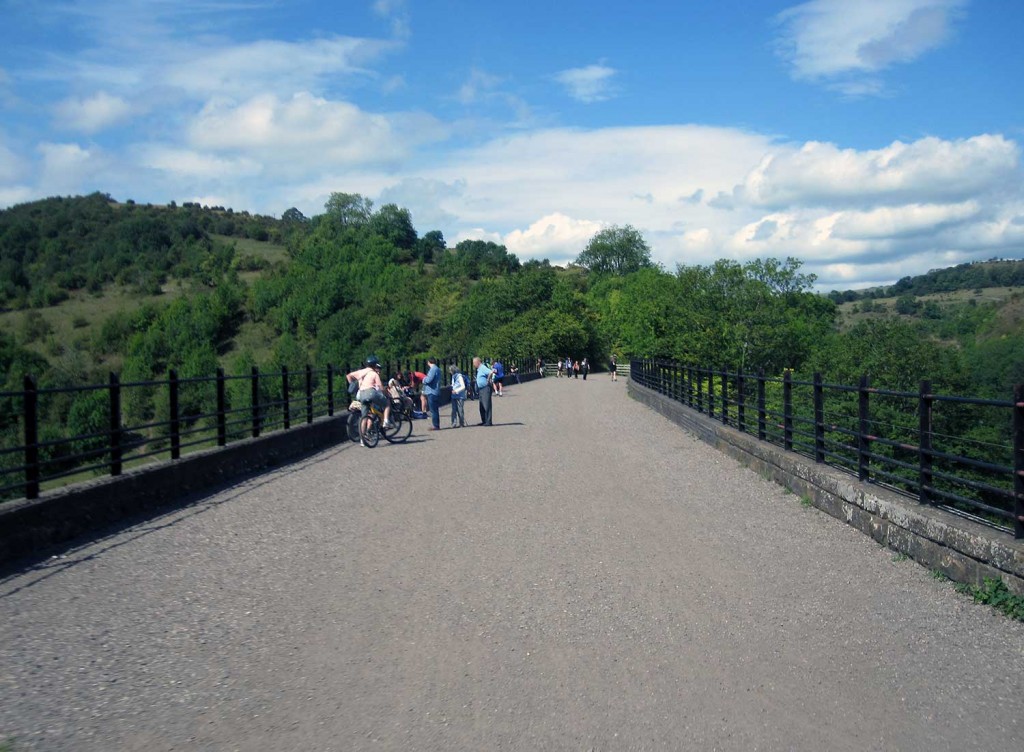 People cycling on the Monsal Trail