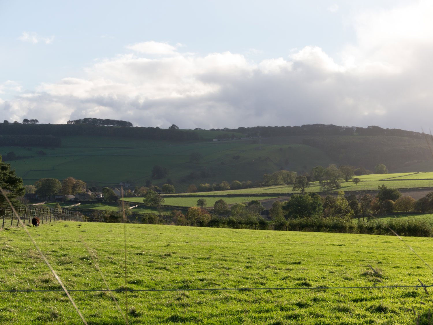 Bottom field and view at Thornbridge Outdoors