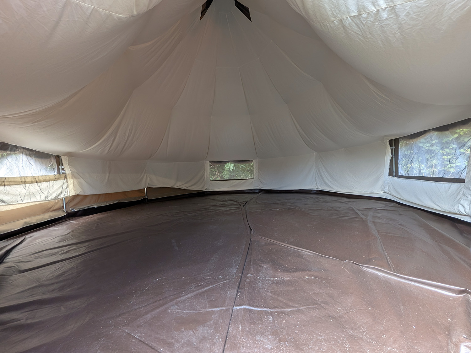 Inside Bell Tent Inside a Bell Tent