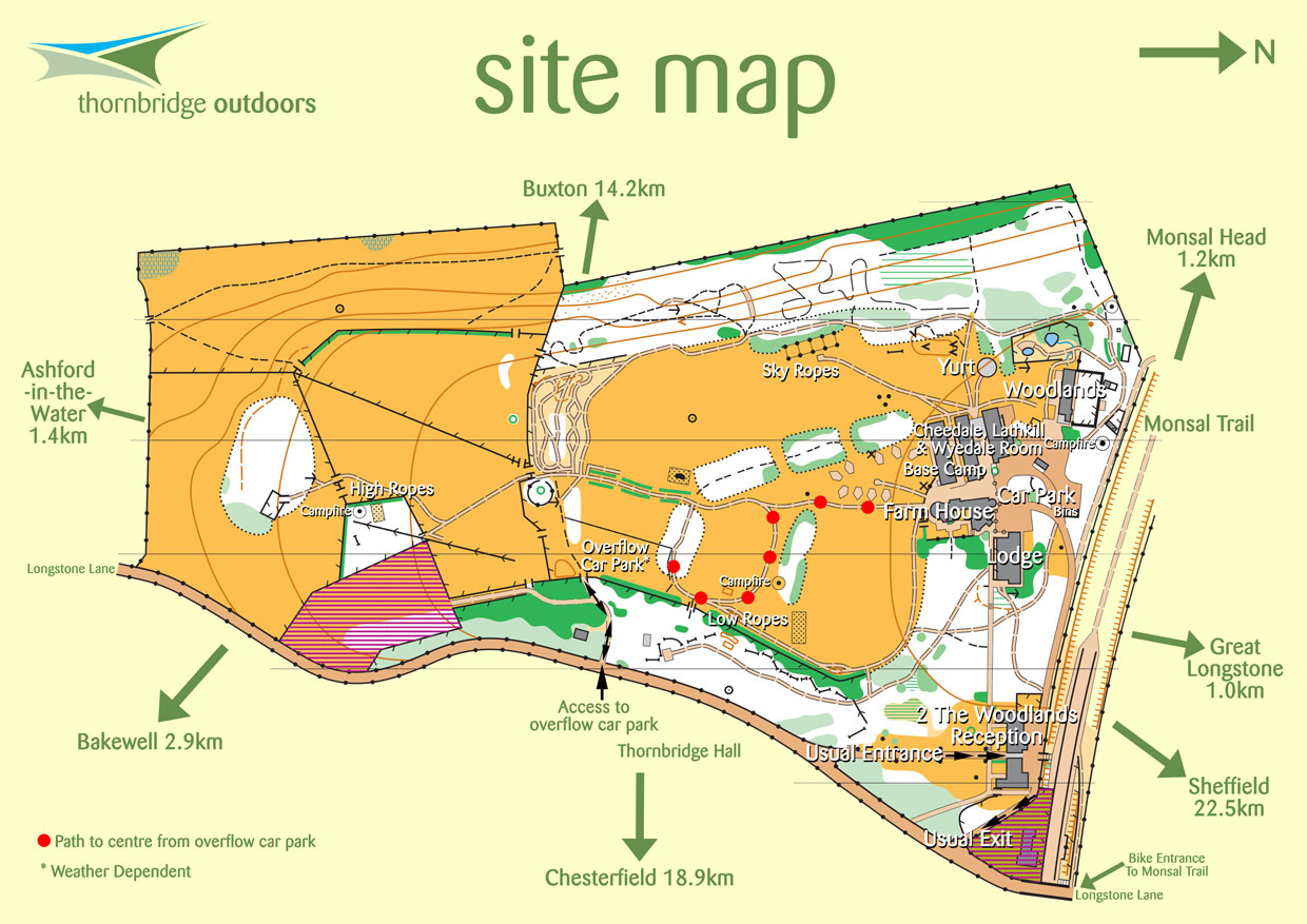 Thornbridge Outdoors Grounds & Site Map