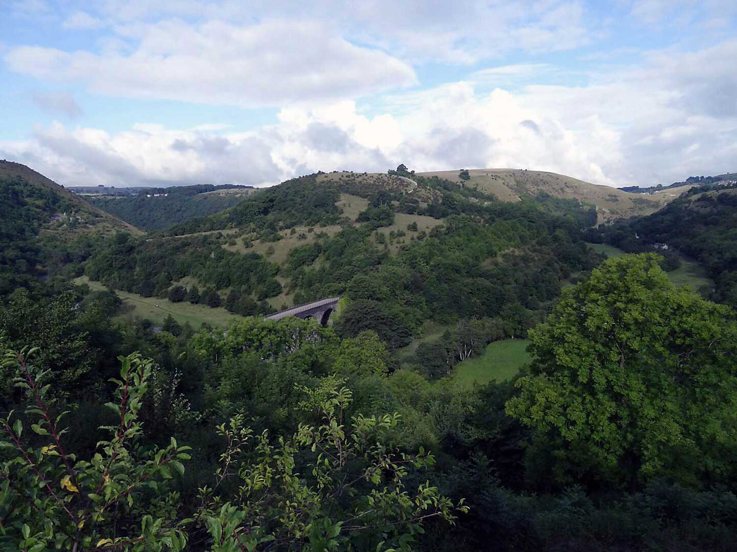 A view of Monsal Head during a walk on a sunny day