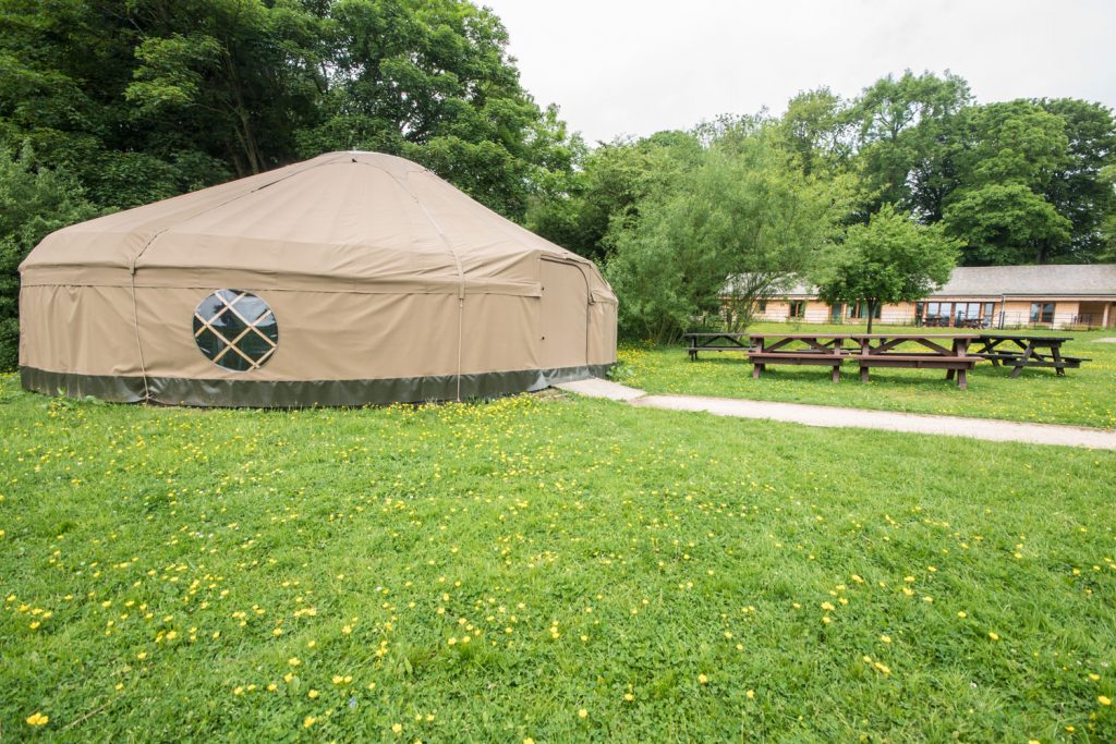 The outside of the Yurt