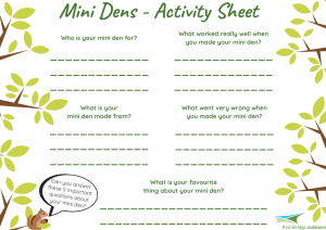 mini dens activity sheet screen grab